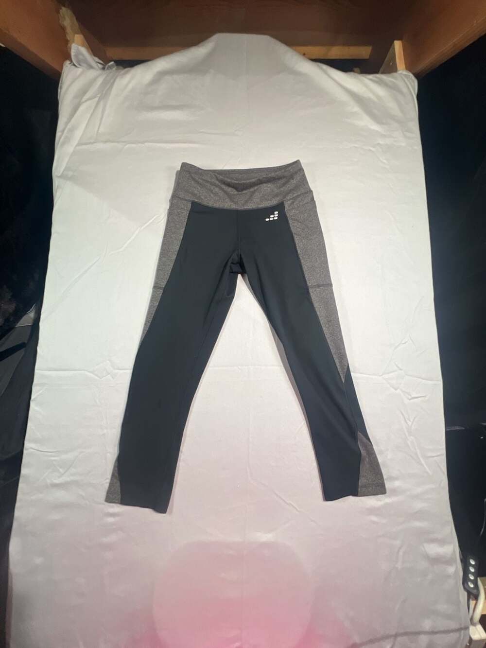 BCG Women's Athletic Cropped Leggings Size XS Black Gray